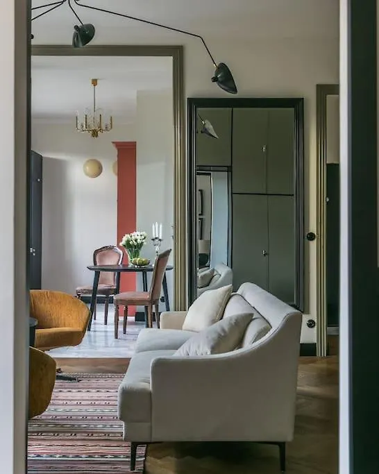 Dark Blue Apartment Warsaw