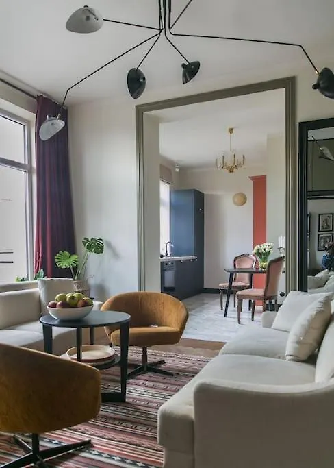 Dark Blue Apartment Warsaw Poland