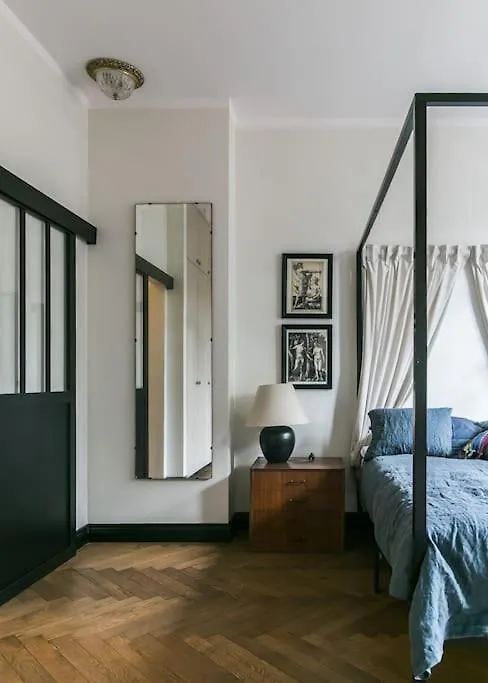 Dark Blue Apartment Warsaw