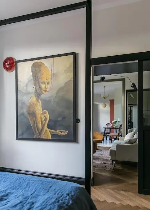 Dark Blue Apartment Warsaw