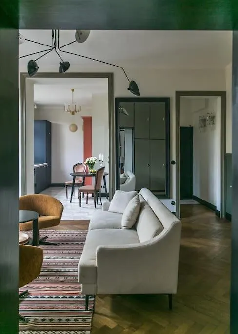 Dark Blue Apartment Warsaw