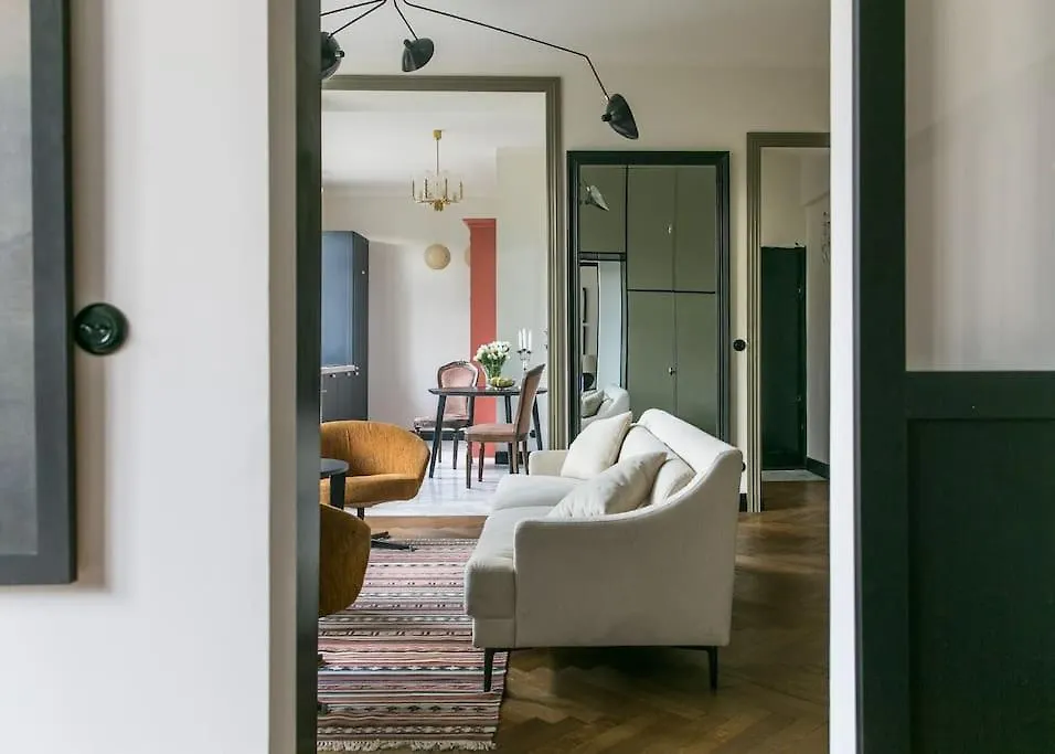 Dark Blue Apartment Warsaw