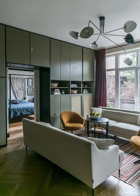 Dark Blue Apartment Warsaw Poland