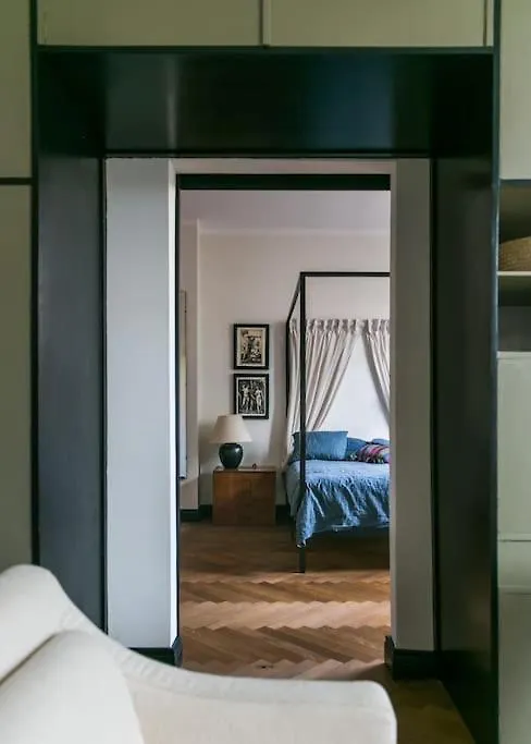Dark Blue Apartment Warsaw Poland